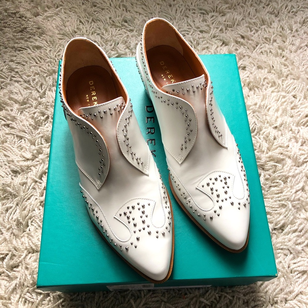 Brand new with box Derek Lam White Western Studded Booties!